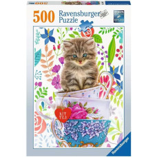 Ravensburger Puzzle 500 Kitten in a Cup