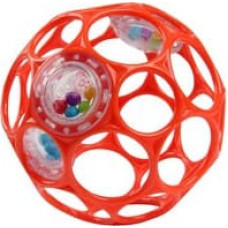 Oball 11483-12O Piłka z grzechotką 10 cm pomarańczowa 0m+