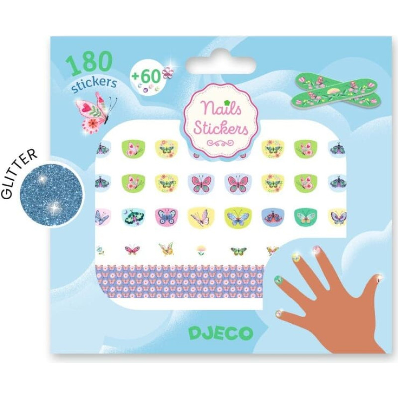 Djeco Nail stickers - Springtime butterflies