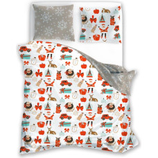 POŚCIEL KPL.220X200+2x70X80 HOLLY JOLLY 004 MIKROFIBRA SATYNOWA