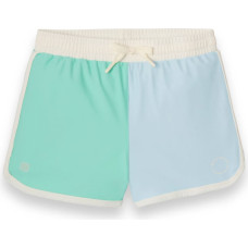 Kietla ICONIC swim shorts with UPF 50+ sun protection fabric and UV sensor, for ages 8-10, green blue