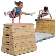 Classic World Edu CLASSIC WORLD Wooden Gymnastics Box Horse 4 Levels