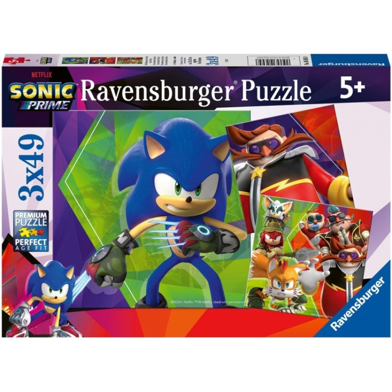 Ravensburger Puzzle Sonic Prime 3x49pc 5695