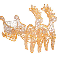 Springos CL1222 LIGHTING REINDEER WITH Sleigh 480 LED