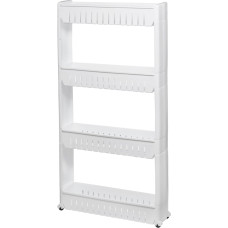 Springos HA1011 CABINET ON WHEELS 4 SHELVES, WHITE