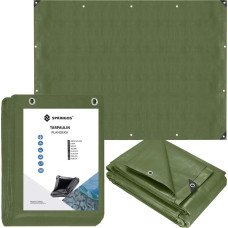 Springos Tarpaulin 6x8m Springos GA2126 120g/m2 thick protective green sheet