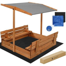 Wooden sandbox Springos SB120RSET 120x120cm