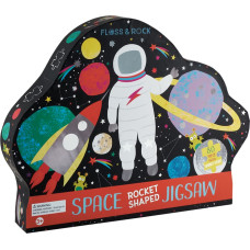 Floss & Rock Jigsaw with Shaped Box, Space, 80 pcs.