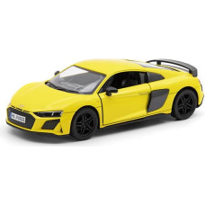 Kinsmart toy car, 2020 Audi R8 Coupé, yellow