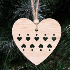 Springos CA0661 WOODEN DECORATION 6 PCS (HEART)