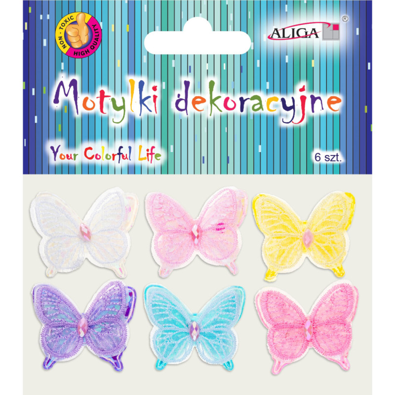 Decorative Butterflies, 6 pcs