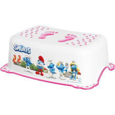 Maltex 2-step stool Smurfs, white/pink