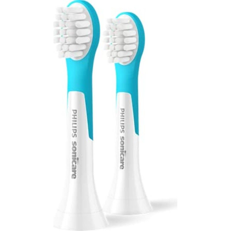 Philips Sonicare for Kids Mini zobu birstes uzgalis, 2 gab,3+, Balta/ciāna - HX6032/90