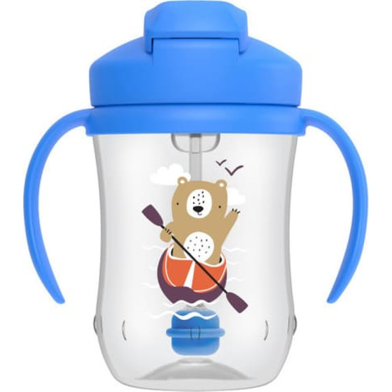 Dr.browns TC91012 CUP FIRST STRAW 270 ML BLUE BEAR 6+