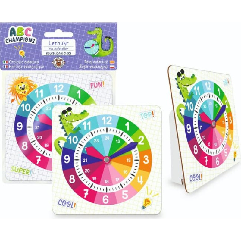 Trendhaus ABC Champion HS - Educational clock with stand (1 pc., 2 designs)