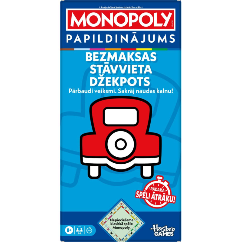 Monopoly Galda spēles papildkomplekts, Bezmaksas stāvvieta džekpots (Latvie&scaron;u val.)