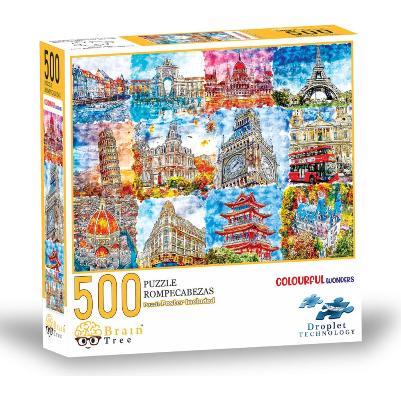 Brain Tree Games Brain Tree puzzle, Colourful Wonders, 500 pcs.