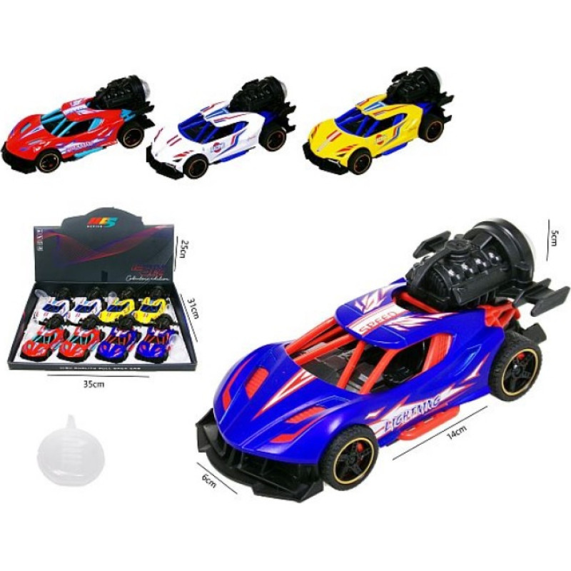 HIPO Car - 52954 - with SMOKE - light & sound - 13 cm