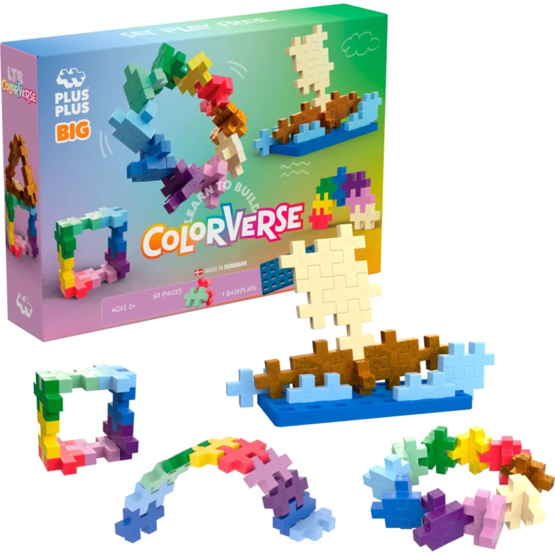 Plus Plus BIG Learn to Build, Colorverse, 60 pcs.