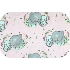 Ega Kids Diaper - 0411- TETRA PRINT - EGA - ELEPHANT - PINK  - size 70x80 cm