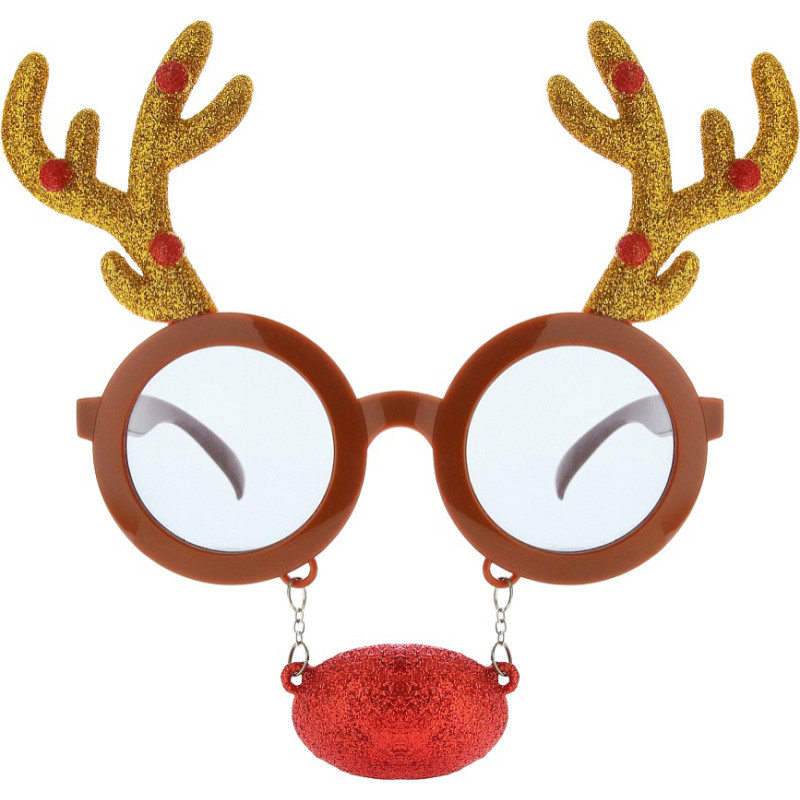 OKULARY RENIFER Z NOSEM I ROGAMI