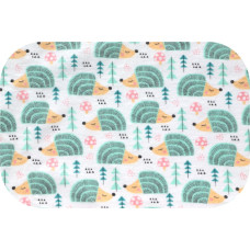 Ega Kids Diaper - FLANNEL PRINT - EGA - HEDGEHOG - TURKUS - size 70x80 cm