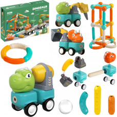 KLOCKI MAGNETYCZNE DINOZAURY 93 ELEMENTY