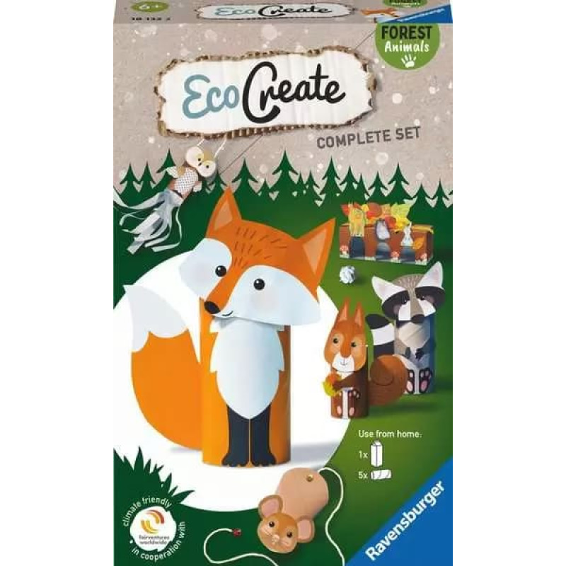 Ravensburger Craft Kit &ndash; EcoCreate Forest Animals, 6+
