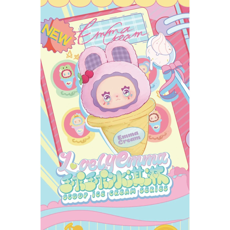 Lucky Emma LOVELY EMMA Plī&scaron;a atslēgu piekariņ&scaron;, slēgtā iepakojumā - Scoop Ice Cream Series