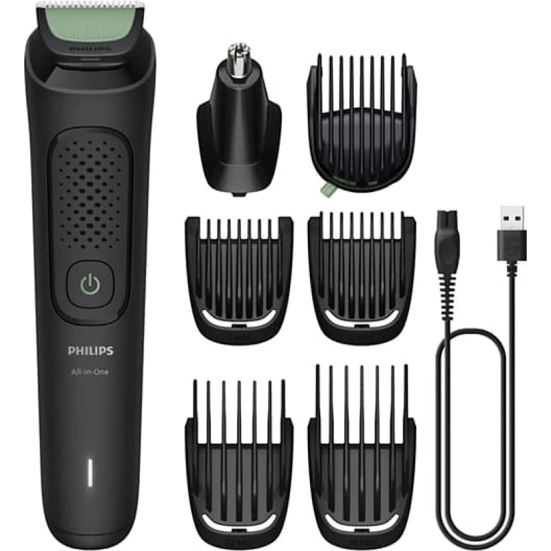 Philips Multigroom series 3000 trimmeris (7-in-1), melns ar zaļu, 0,5&ndash;16 mm - MG3930/15