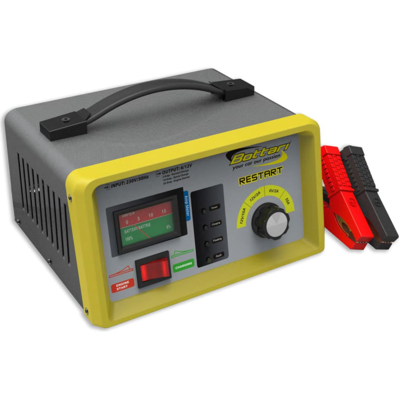 Bottari 6/12V Battery charger + engine start "RESTART"