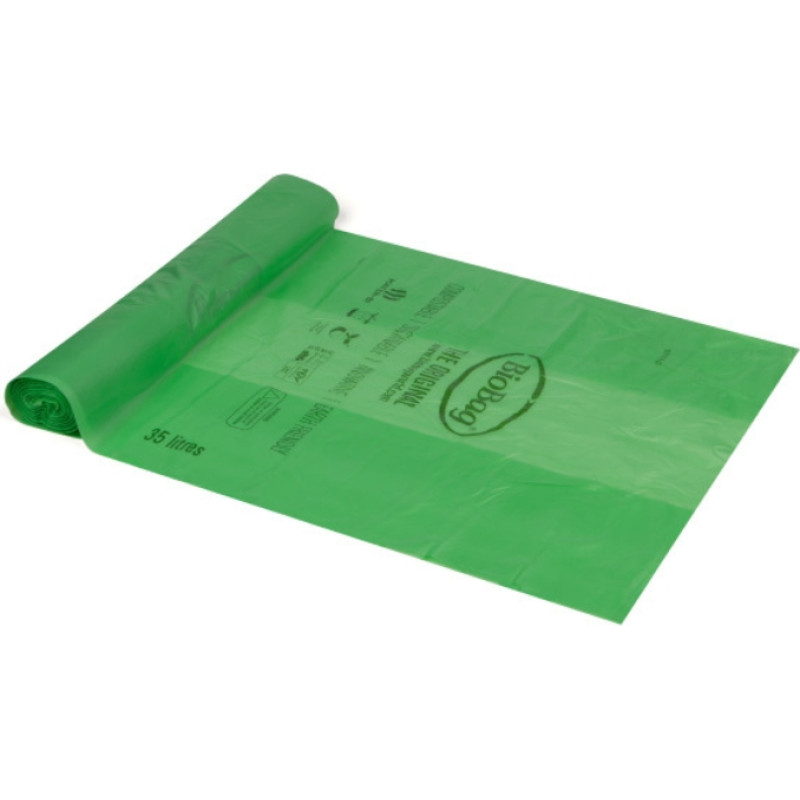 Biobag Atkritumu maisi kompostējami BioBag 35L Superline (40 gab. rullī) 17mkr. 58x71cm zaļi