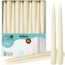 Bolsius Galda sveces Professional 30gab kastē 250/24mm bē&scaron;as
