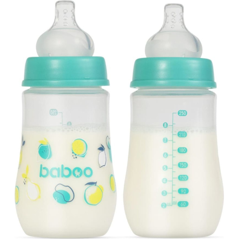Baboo Anti-Colic Baby Bottle LAGOON FIESTA, 3+ Months, 250 ml