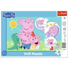 Trefl PEPPA PIG Puzzle in frame, 15 pcs