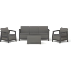 KETER Garden Furniture Set SCANDI LINEA 3 SEATER GREY