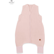 Miminu KIECZMERSKI Śpiworek do spania letni z nogawkami MUŚLIN S bawełna 100% 1-2,5 lat, 0,5-1TOG pudrowy r&oacute;ż