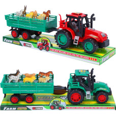 TRAKTOR Z PRZYCZEPĄ I ZWIERZĘTAMI