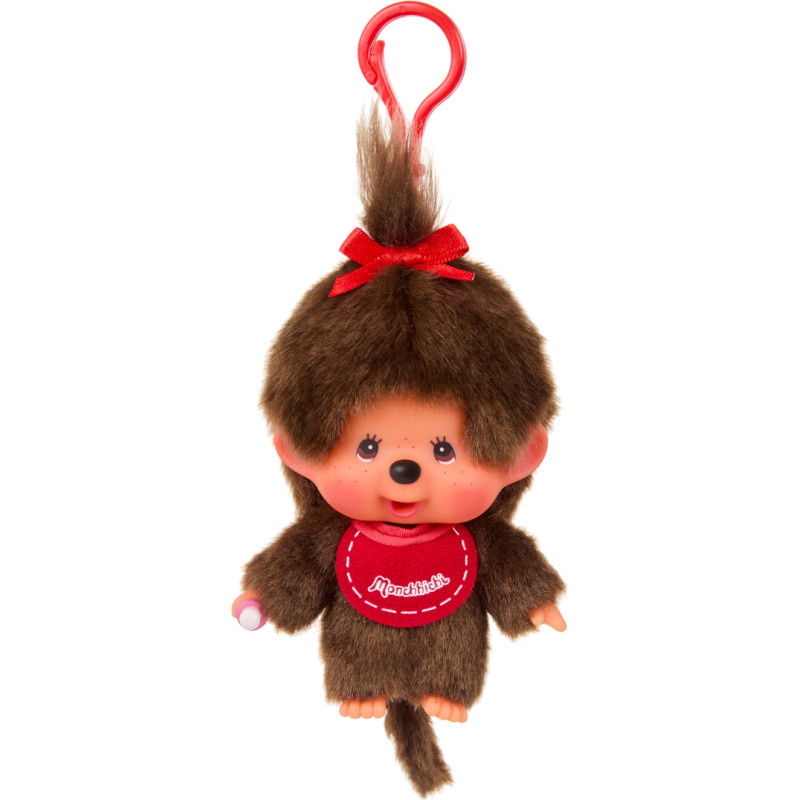 Monchhichi Keychain Big Head, Girl, 10 cm
