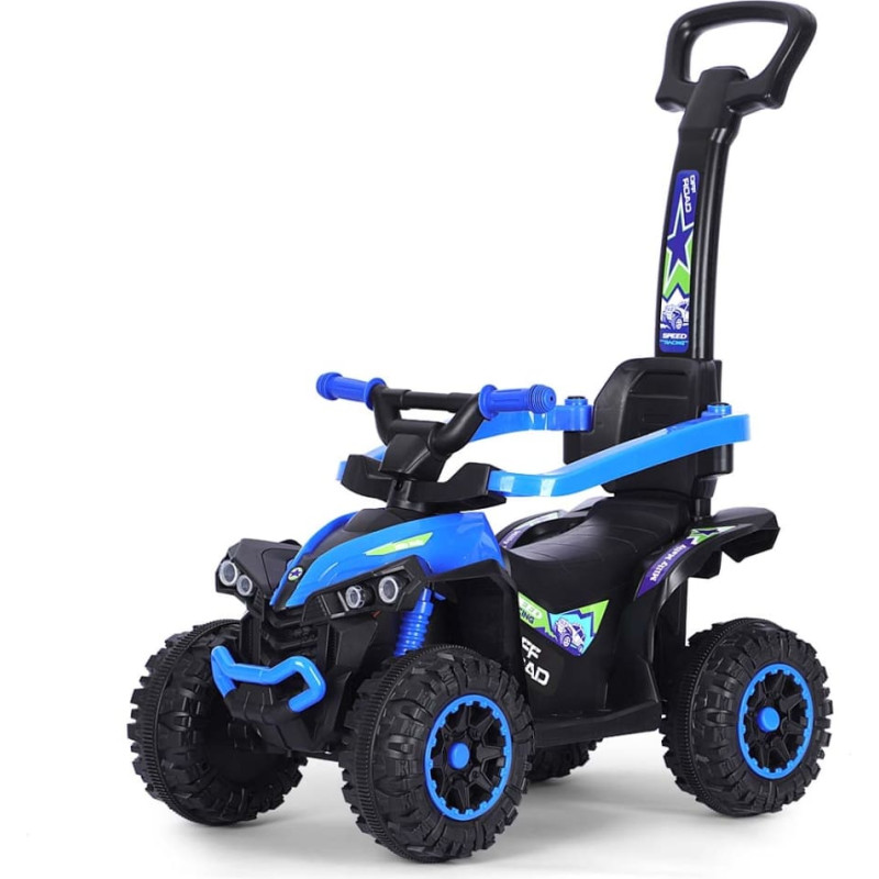 Milly Mally push ride-on quad with handle Wild Blue