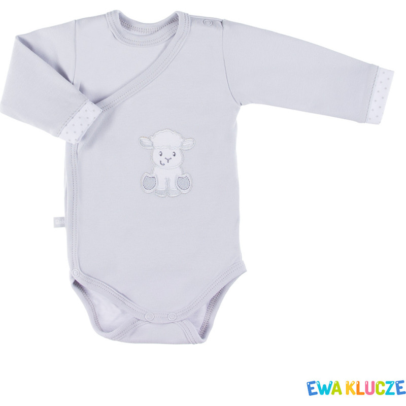 Ubranka EWA 852762 NEWBORN Body REGL DŁ szary 50