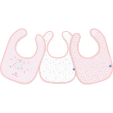 Set of 3 terry bibs Hippo Dreams Pink