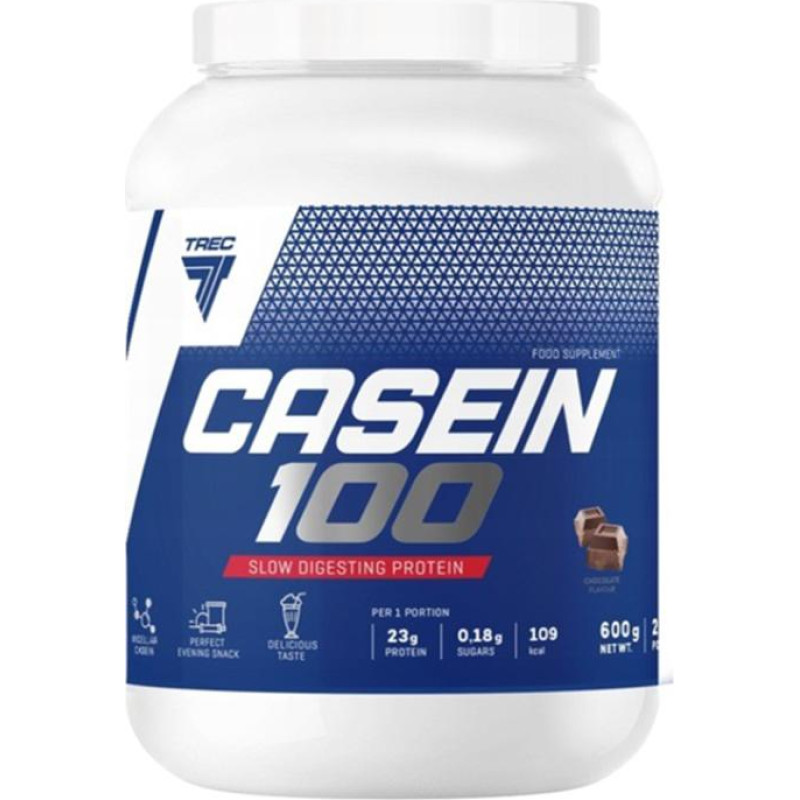Trec Aeglaselt imenduv kaseiinivalk TREC CASEIN 100 CHOCOLATE 600g