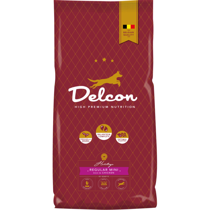 Delcon Food for adults of small dog breeds REGULAR MINI rich in chicken / 3 kg