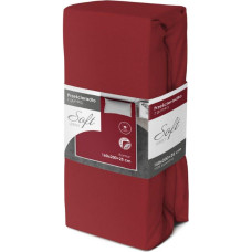 SHEET SOFT 160X200+25 JERSEY ELASTIC BAND RED COTTON.