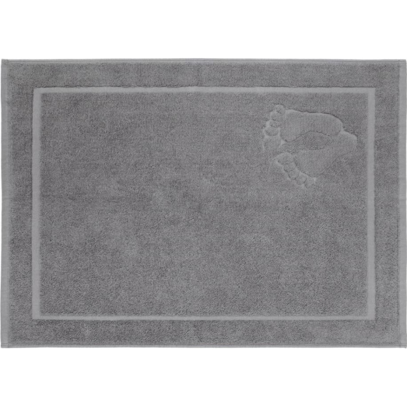 BATH MAT FOOTPRINTS 50X70 TERRY COTTON.650 G. GREY