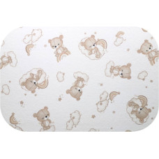 Ega Kids Diaper - 4008 - FLANNEL PRINT - EGA - TEDDY BEAR  ON CLOUDS - BEIGIE -size 70x80 cm