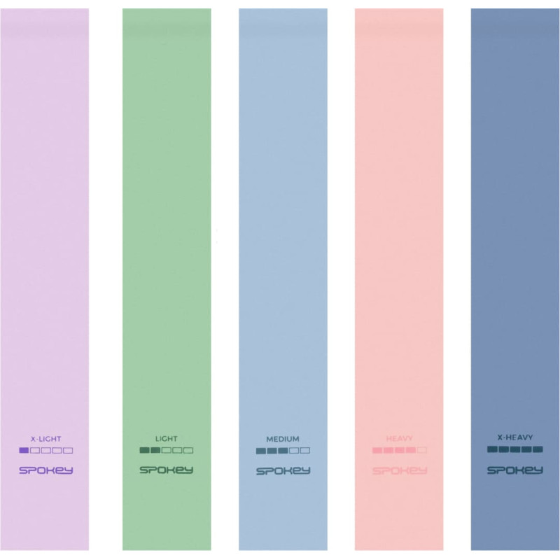 Spokey A set of fitness bands (5 pcs) with a different resistance level Spokey ARTIO