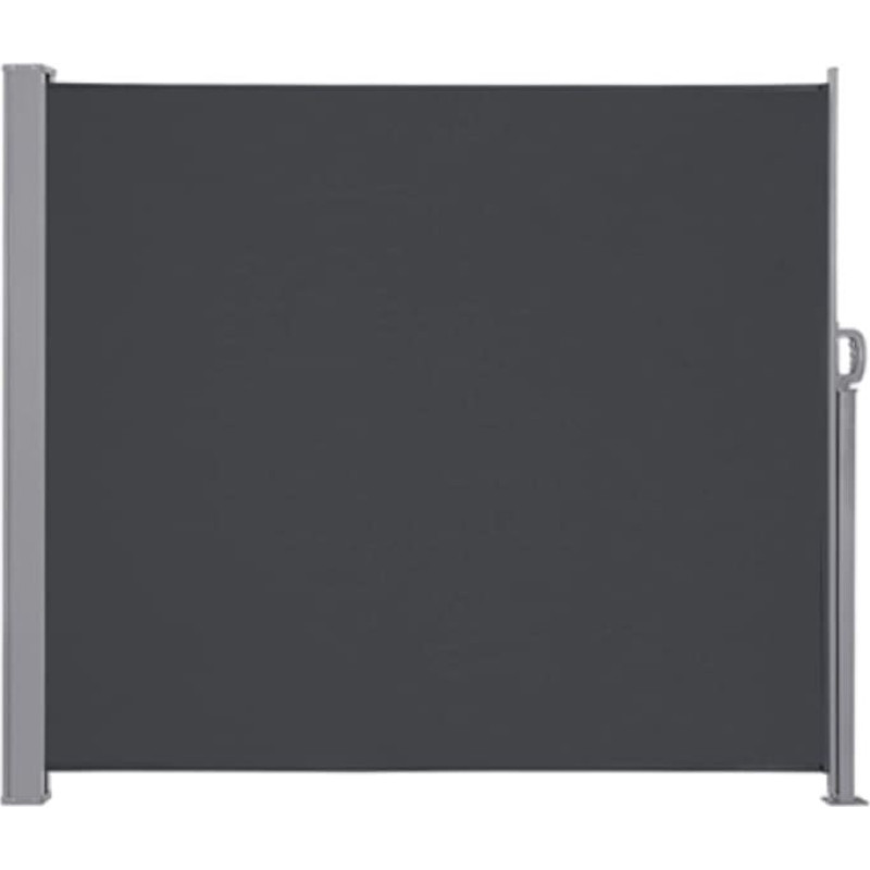 LUARO Retractable Side Awning for Terrace 180 x 400 cm grey