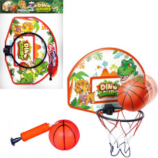 ZESTAW DO KOSZYKÓWKI DINOZAUR Z PIŁKĄ